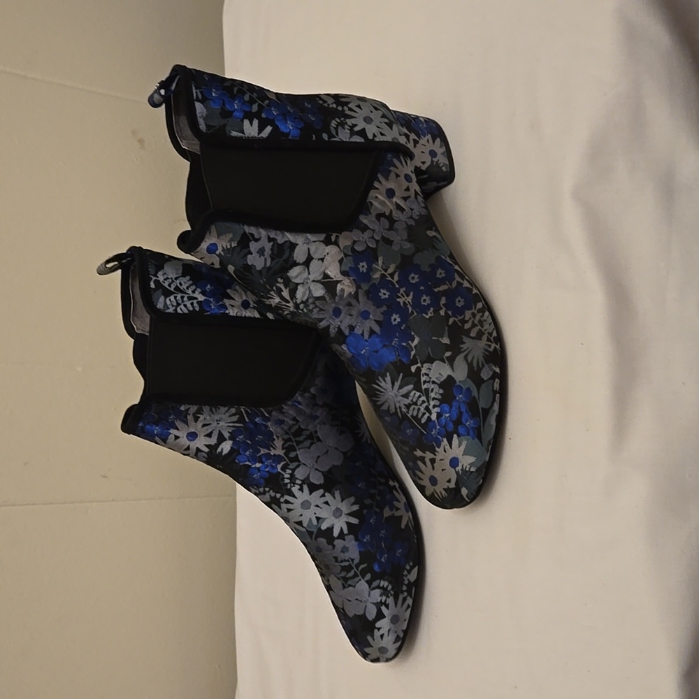 Yosi Samra Booties Floral Blue 11 Penelope - Picture 5 of 8